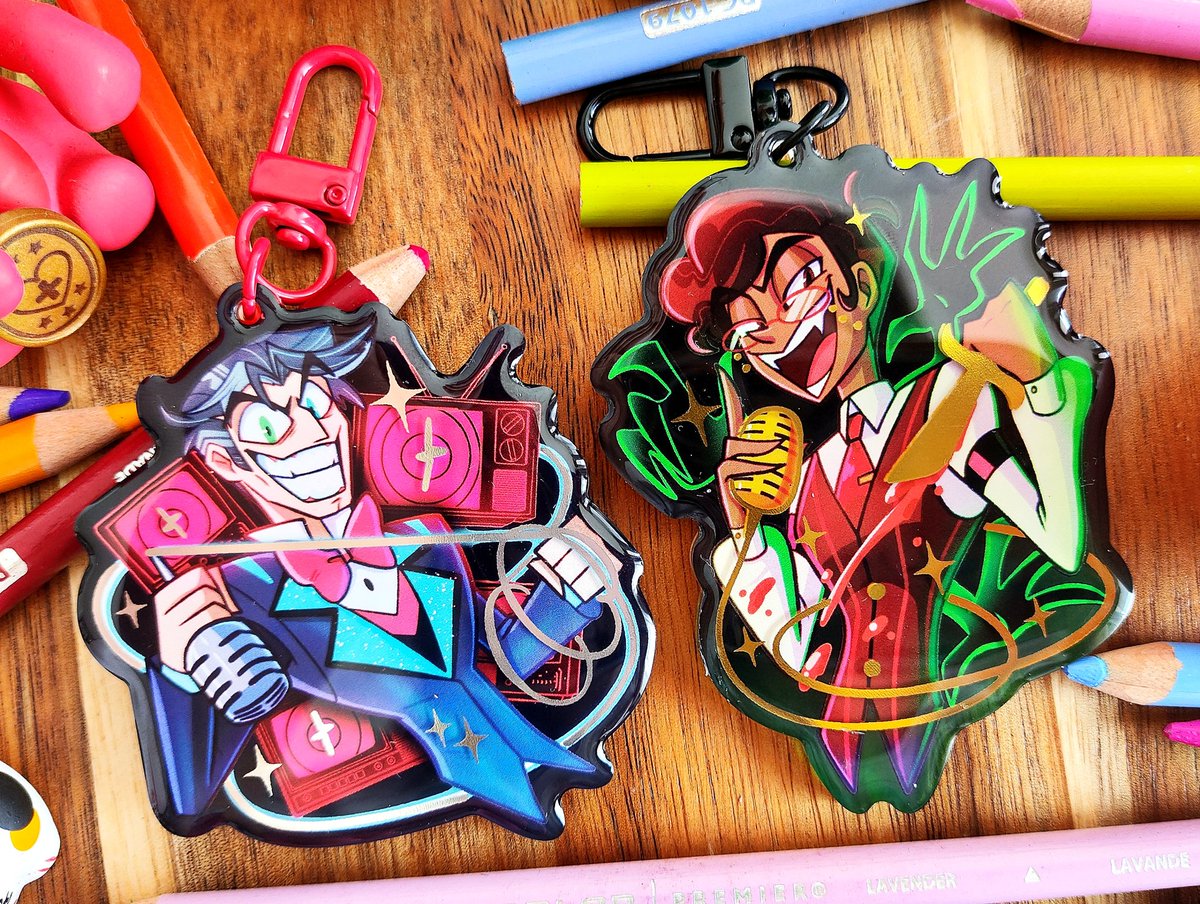 Hot Stamp Foil Keychains! Available in my Etsy Shop 🩷 link in my