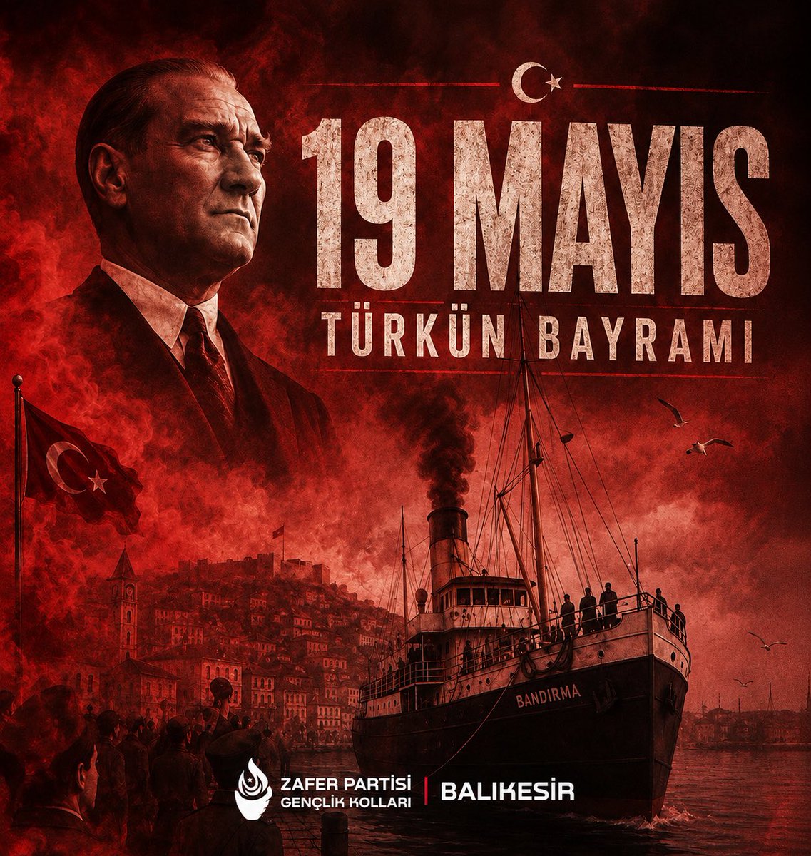 zpgencbalikesir's tweet photo. İşgale karşı bağımsızlık mücadelesini başlatmak amaç. Anavatanı ayaklandırmak , ezilen halkı canlandırmak. 19 mayıs kutlu olsun. #19mayıs https://t.co/9tVRau58gh
