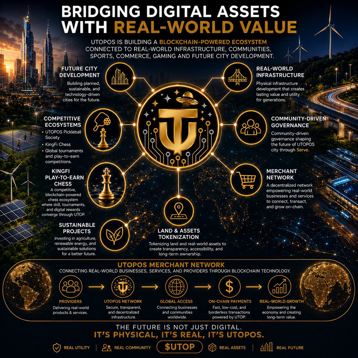 utoposcity's tweet photo. What happens when blockchain evolves beyond speculation… and begins powering real-world infrastructure?
#UTOP #UTOPOS #RWA #RealWorldAssets #Blockchain #Crypto #DeFi #Polygon #FutureCities #NetworkState #DigitalAssets #SmartCities #Web3 #Tokenization #CryptoCommunity #BlockchainTechnology #CryptoInnovation #MerchantNetwork #FutureOfFinance #DecentralizedEconomy #UTOPOSCity #CryptoEcosystem #BlockchainUtility #CommunityDriven #Pickleball #SportsTech #OnChain #CryptoProject #Infrastructure #FutureEconomy