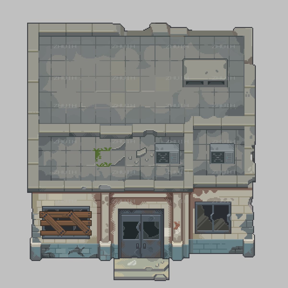 ZHUIH7's tweet photo. Damaged building
#pixelart https://t.co/mdm8yv6wNo