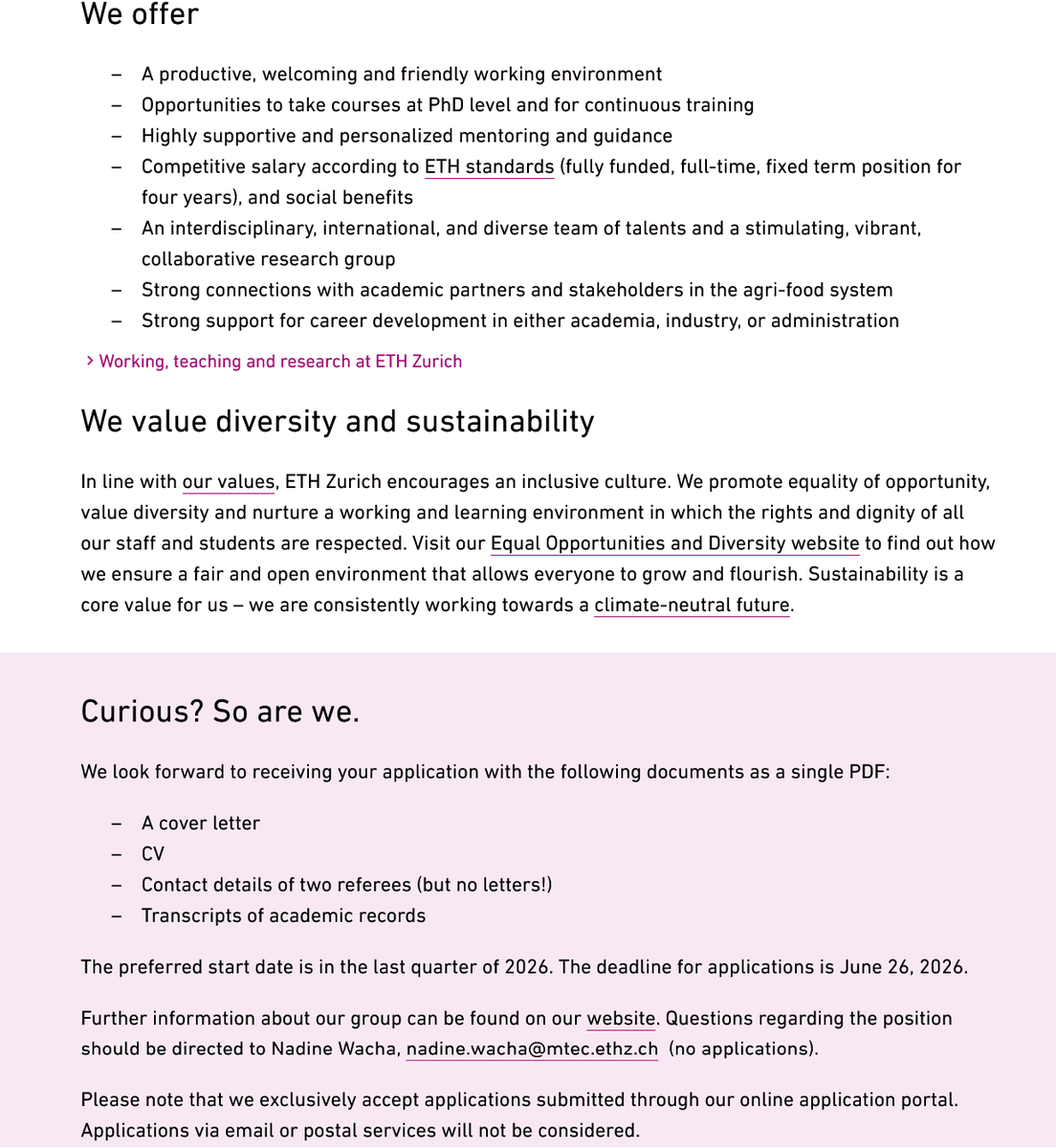 RobertFinger1's tweet photo. We are hiring!

We are hiring a doctoral student to work on the economics and policy of climate change mitigation in Swiss agriculture.

https://t.co/f2IN2eBNQi

A background in agricultural economics and proficiency in German or French is required. Deadline: June 26 https://t.co/R3EfhO6j2o