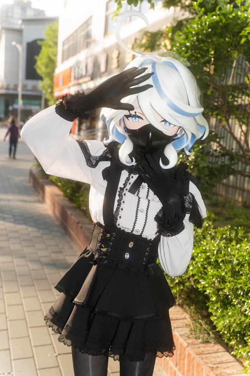 TriJet_MD11's tweet photo. 今日份芙芙🖤
#kigurumi 
#Furina
#genshinimpact 
#着ぐるみ 
#芙宁娜 https://t.co/RKeJYzYKdb