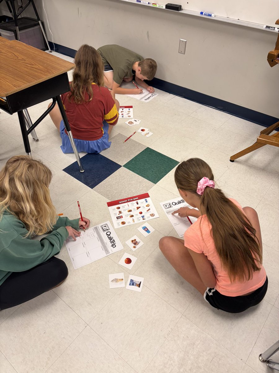 SMSPruemer's tweet photo. Thank you @QuikTrip for the Curri+Q-Lum Math Kit! My students loved it and are excited to visit a real QT soon to redeem their free fountain drink “paycheck!” https://t.co/5TKnT5Ce33