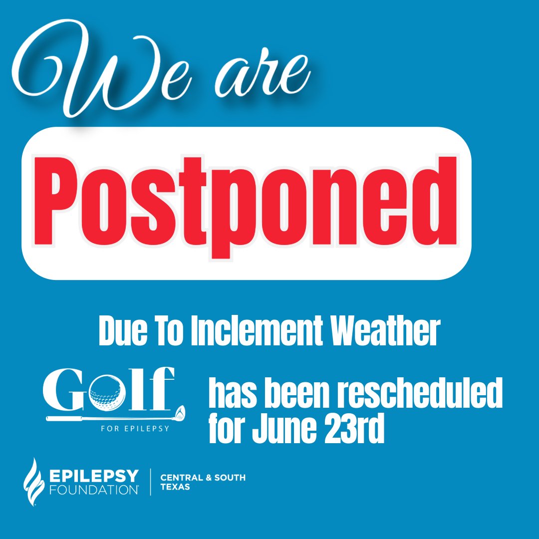 EFCST's tweet photo. ⛳ Reminder: Golf for Epilepsy has been rescheduled to June 23rd — and we're still accepting sponsors and teams!

Join us in supporting the Epilepsy Foundation of Central &amp; South Texas 💜

Register today: https://t.co/HsxGE3lSRl

#GolfForEpilepsy #EpilepsyFoundation https://t.co/ZCYl4mXQzW