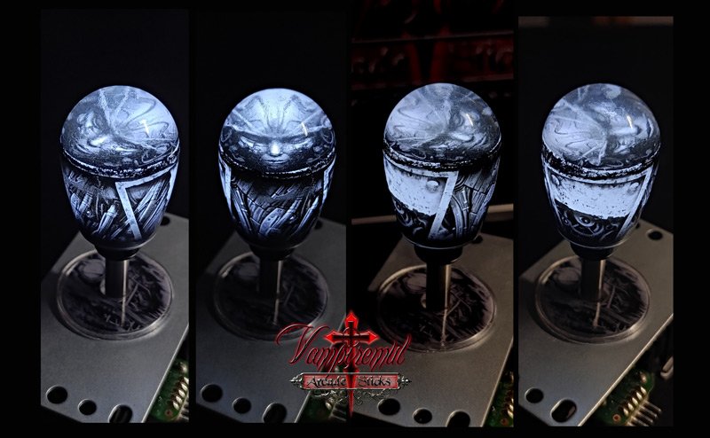 Vampiremul's tweet photo. We're bringing back battops with the traditional conical shape, adapted to our height-adjustable shafts and compatible with LEDs! 

But these will be very limited collector's items!

#videogames #gaming #arcade #playstation #retrogames https://t.co/mAX0A0OS5x