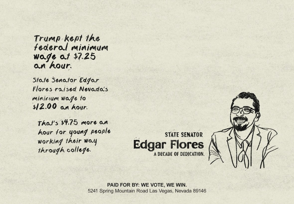 Culinary226's tweet photo. State Senator @EdgarFloresNV, a decade of dedication.
Early Vote: May 23 - June 5
ELECTION DAY: Tuesday, June 9th, 2026
https://t.co/c8GcAj9xGX https://t.co/UM3QYba60i