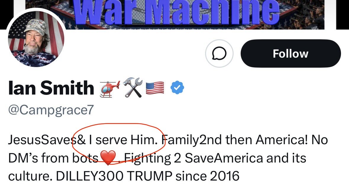 Bergfeld24's tweet photo. @Campgrace7 @StephenM Classy, but are you sure you serve him? https://t.co/F030tT5mbd