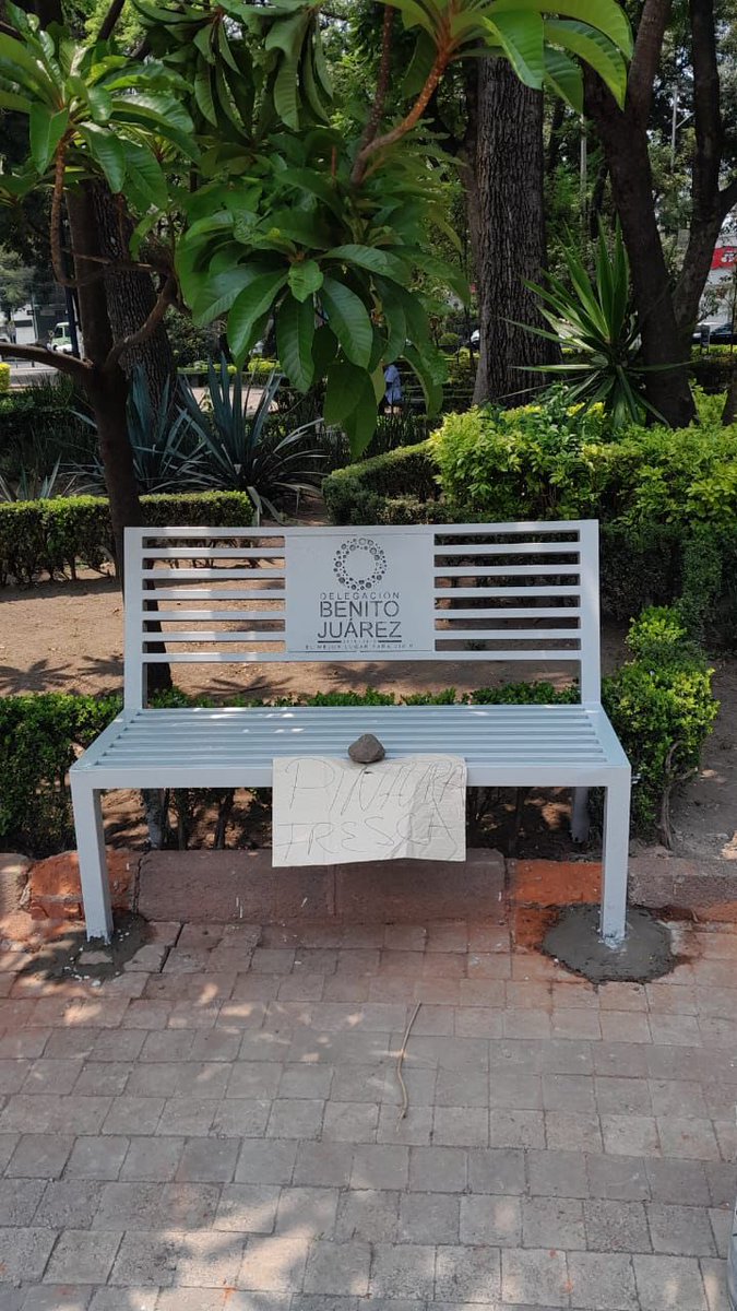 AccionesBJ's tweet photo. 🌳🪑 @GLopezNocetti  En atención a los reportes vecinales, retiramos una banca que se encontraba en malas condiciones en el Parque Pascual Ortiz Rubio y la sustituimos por una nueva para que vecinas y vecinos puedan seguir disfrutando este espacio en mejores condiciones.💙 https://t.co/z4Z0zpFWoB