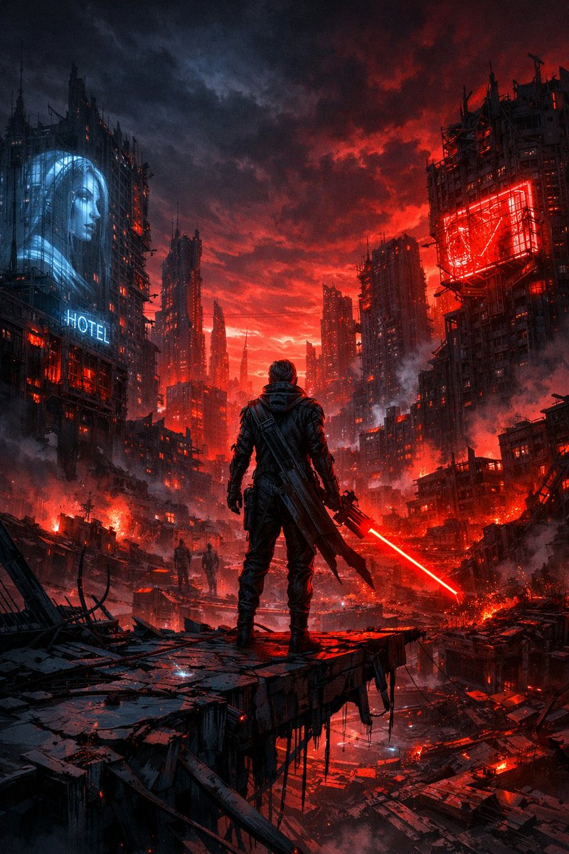 AIImaginer's tweet photo. @Dustfinger2077 Is it a sword? 😬 https://t.co/lGb28eXUKX