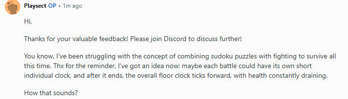 okerye's tweet photo. A high value reddit conversation! That's #indiedev all about! #indiegame #gamedev post: https://t.co/q1bwsiK3qq https://t.co/J8zH4H8RcN