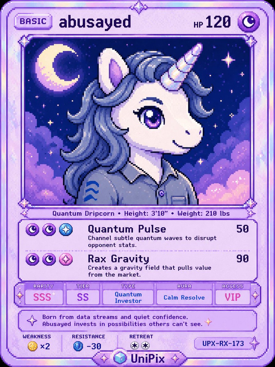 abusaidhossain2's tweet photo. Cooked my UniPix card 🦄Let’s see if this gets me a GTD spot

@unipixnft https://t.co/psffTnnn3c