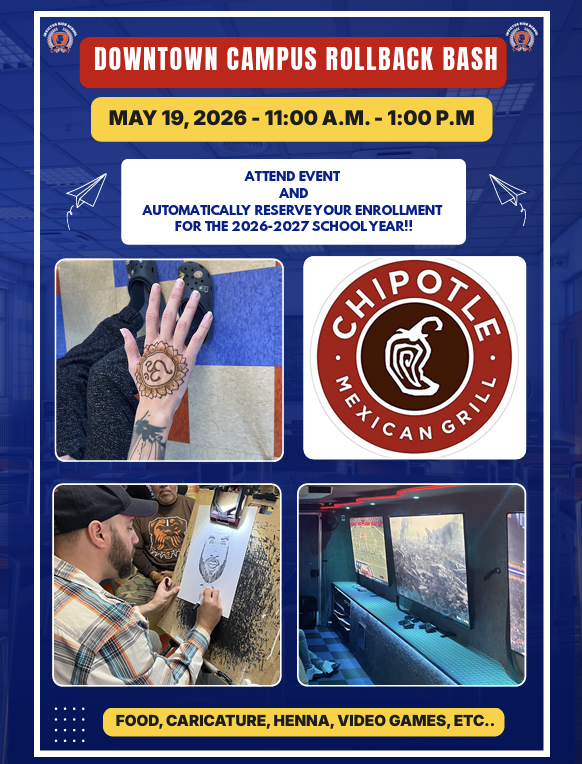 InvictusHigh's tweet photo. We're closing out the year with a bash!

Downtown - May 19, 2026 11am-1pm
West - May 20, 2026 11am-1pm
East - May 21, 2026 11am-1pm 

Be present. Be enrolled. Be Undefeated. https://t.co/4pKUTBA0Lr