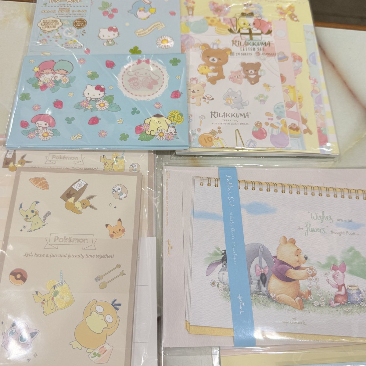 ポケモンセンター　カード　文房具　リラックマ　まとめ売り ポケモン サンリオ リラックマ レターセット まとめてセット 各500円