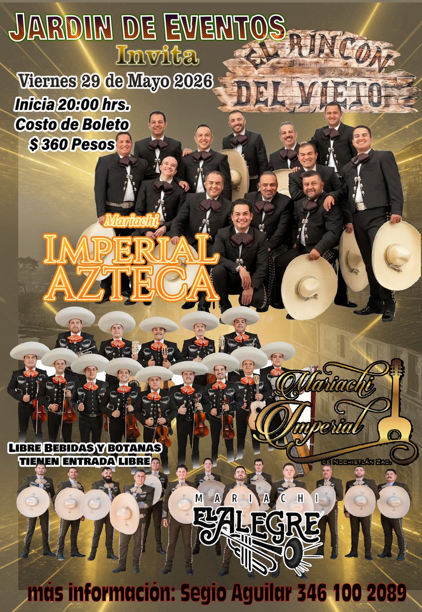 MagicNochistlan's tweet photo. Mayo suena a mariachi y en el mas musical de los pueblos mágicos disfrutaremos de eso. 
#ElRinconDelViejo 
#NochistlanElMasMusical 
#ViveNochis
#ZacatecasDeslumbrante  

Visítanos-> https://t.co/sfnOGRow8q https://t.co/GjM5pTa67u