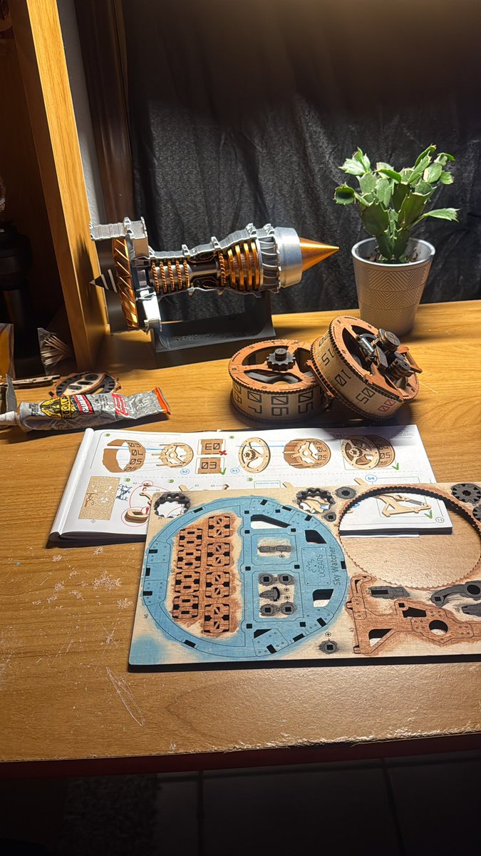hangarmannate's tweet photo. This is the progress so far!   This has been the best build yet!  Make sure y’all tune in from time to time in my room on Chaturbate @Hangarmannate ! #woodenclockmodel https://t.co/xdGvmxjcLX