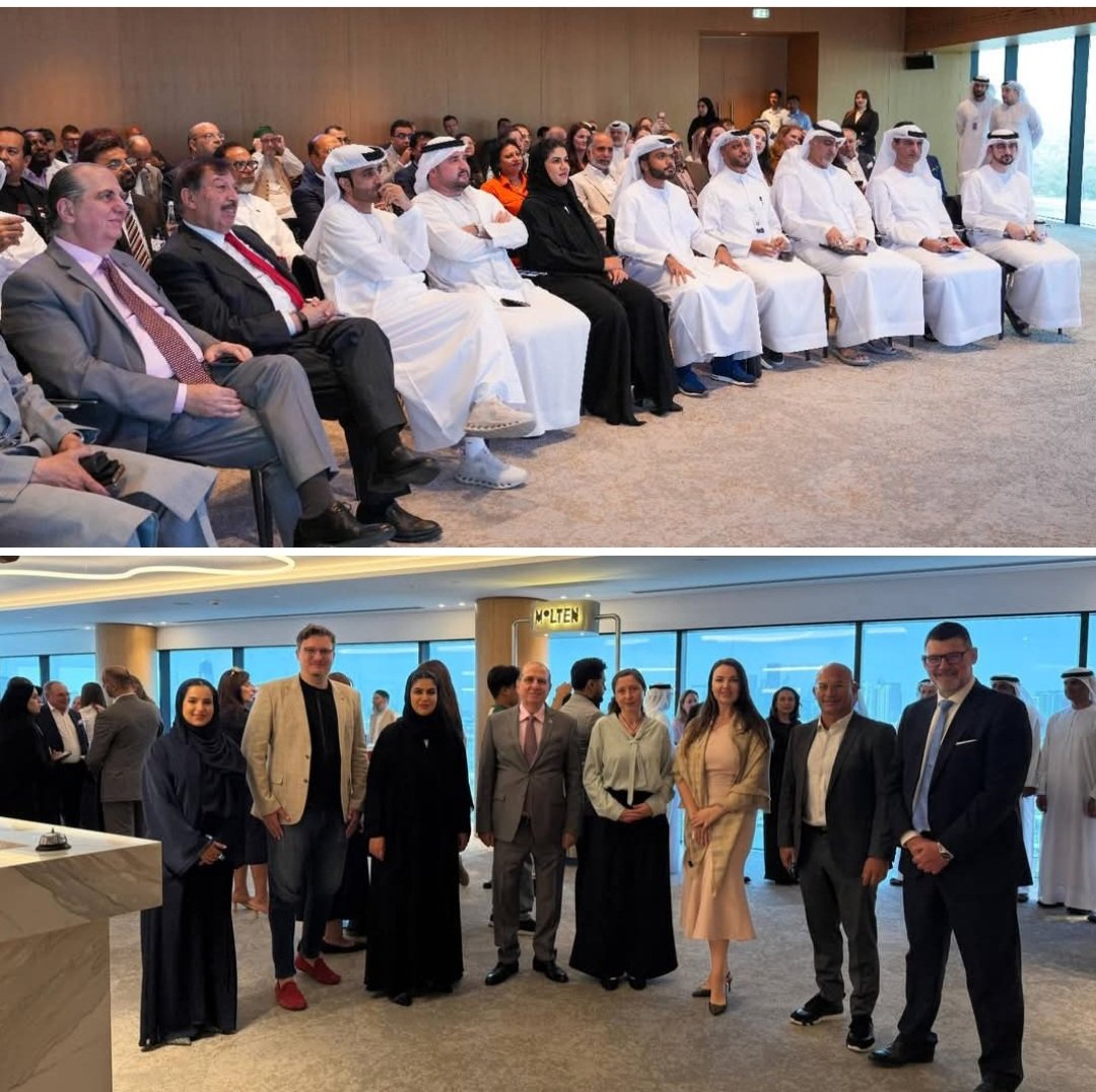 JehaCharles's tweet photo. الاجتماع الربع السنوي الثاني لرؤساء مجالس الأعمال في غرفة تجارة وصناعة دبي.هدف الاجتماع مناقشة تمكين دعم الأعمال من خلال الحلول الظرفية كما وجاهزية الحكومة ومرونتها من اجل حماية قطاعات الأعمال  والنهوض بها من خلال التحديات الجيوسياسية.
نقاش عام بمشاركة ممثلين عن خمس دوائر حكومية. https://t.co/hEHESyTP5p