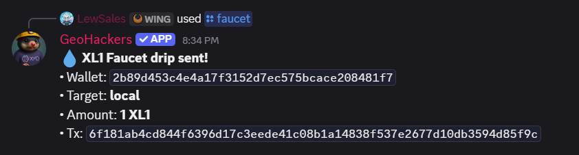 LewSales's tweet photo. TODAY we finally got it DONE.🎉
#XL1 #XYO #WinLEW
After MONTHS of grinding, building, debugging, rebuilding, and pushing through every hurdle…
💧The XL1 Faucet is officially working on the web, AND the Discord Bot is now dripping XL1 tokens directly inside Discord too.
⚡From Web → Faucet → Wallet → Explorer.
⚡From Discord → Faucet → Wallet → Explorer.
successful XL1 transfers… the full flow is alive.
Still polishing a few final touches before public rollout, but the core infrastructure is complete — and that alone feels huge after the amount of work behind the scenes.
A win is a win.
Now we keep building. 🚀
#XL1 #XYO #Web3 #BuildInPublic #GeoHackers #WinLEW #LewCREW #Solana 💧