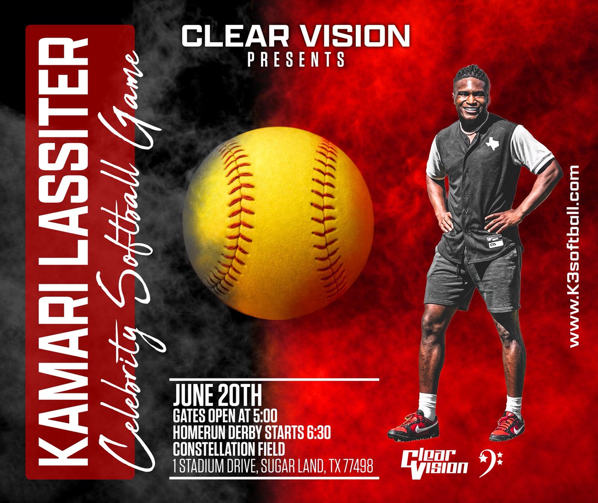 Kamari Lassiter Celebrity Softball Game tweet media