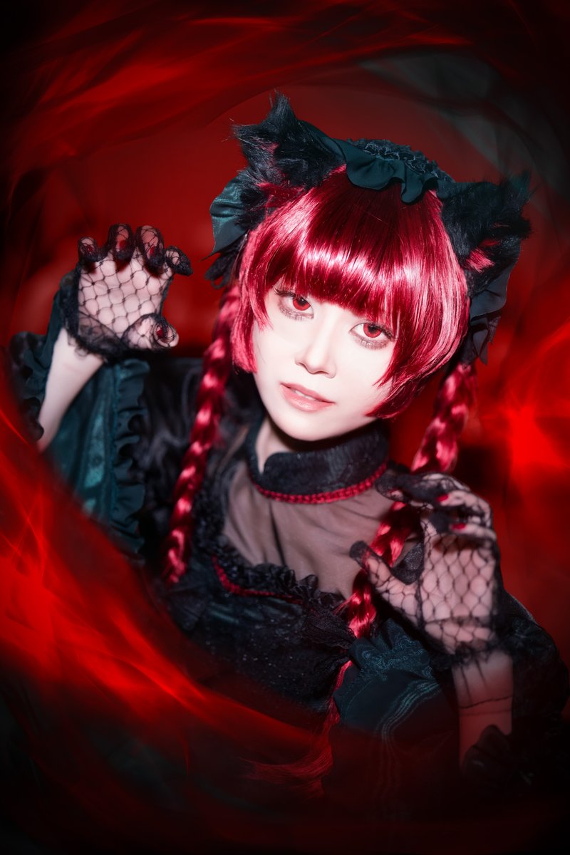 激レア　東方Project 缶バ 火焔猫燐　おしるこ　博麗神社例大祭　うみねこ亭 Cos. 〔東方Project┊火焔猫燐〕 ──『火焔地獄』── model ▻ 榠