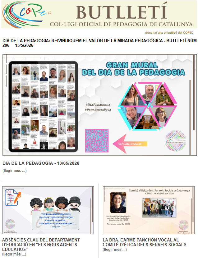 Col•legi Oficial de Pedagogia de Catalunya tweet media