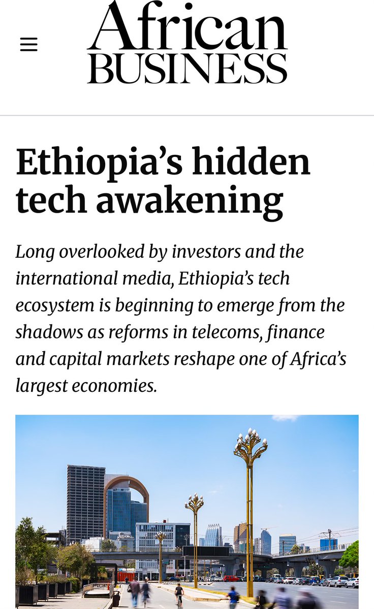 BehiwotTilahun's tweet photo. Ethiopia's tech scene: hidden no more. 🚀🇪🇹

✔️ Telecom liberalization
✔️ Financial reforms
✔️ Capital market launch

Long overlooked. Now emerging. One of Africa's largest economies is rewriting its tech story.

Watch this space.

#Ethiopia #TechAwakening #AfricaInnovation https://t.co/HIPgBUxLRu