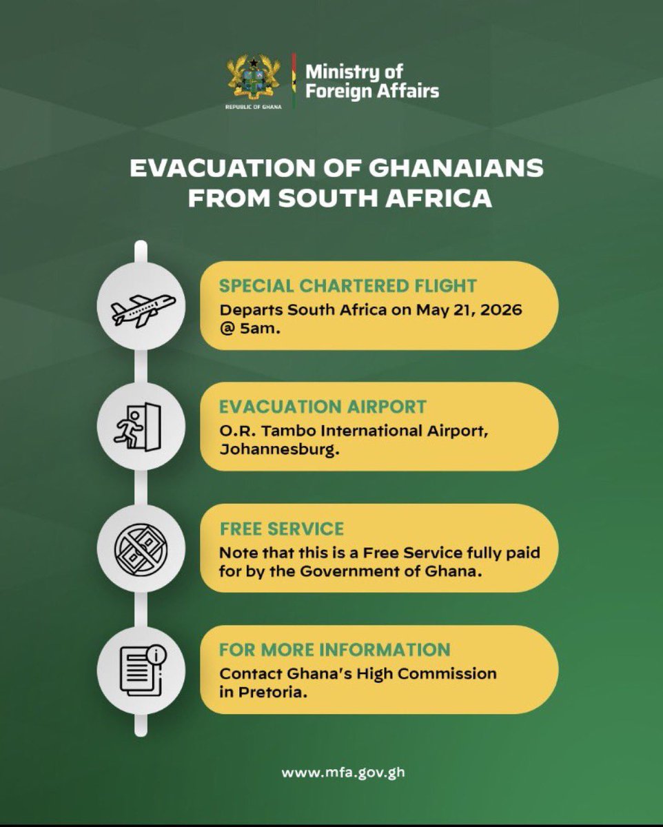 gyaigyimii's tweet photo. EVACUATION OF GHANAIANS FROM SOUTH AFRICA by MINISTRY OF FOREIGN AFFAIRS 

@GhanaMFA @S_OkudzetoAblak 🙏🏽 share wide https://t.co/6qanwRLeCE