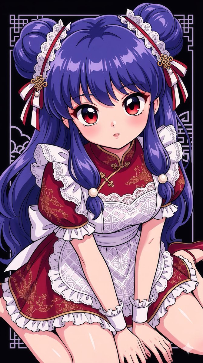 シャンプー🦧💜 昔のアニメのセル画っぽさを意識したよ