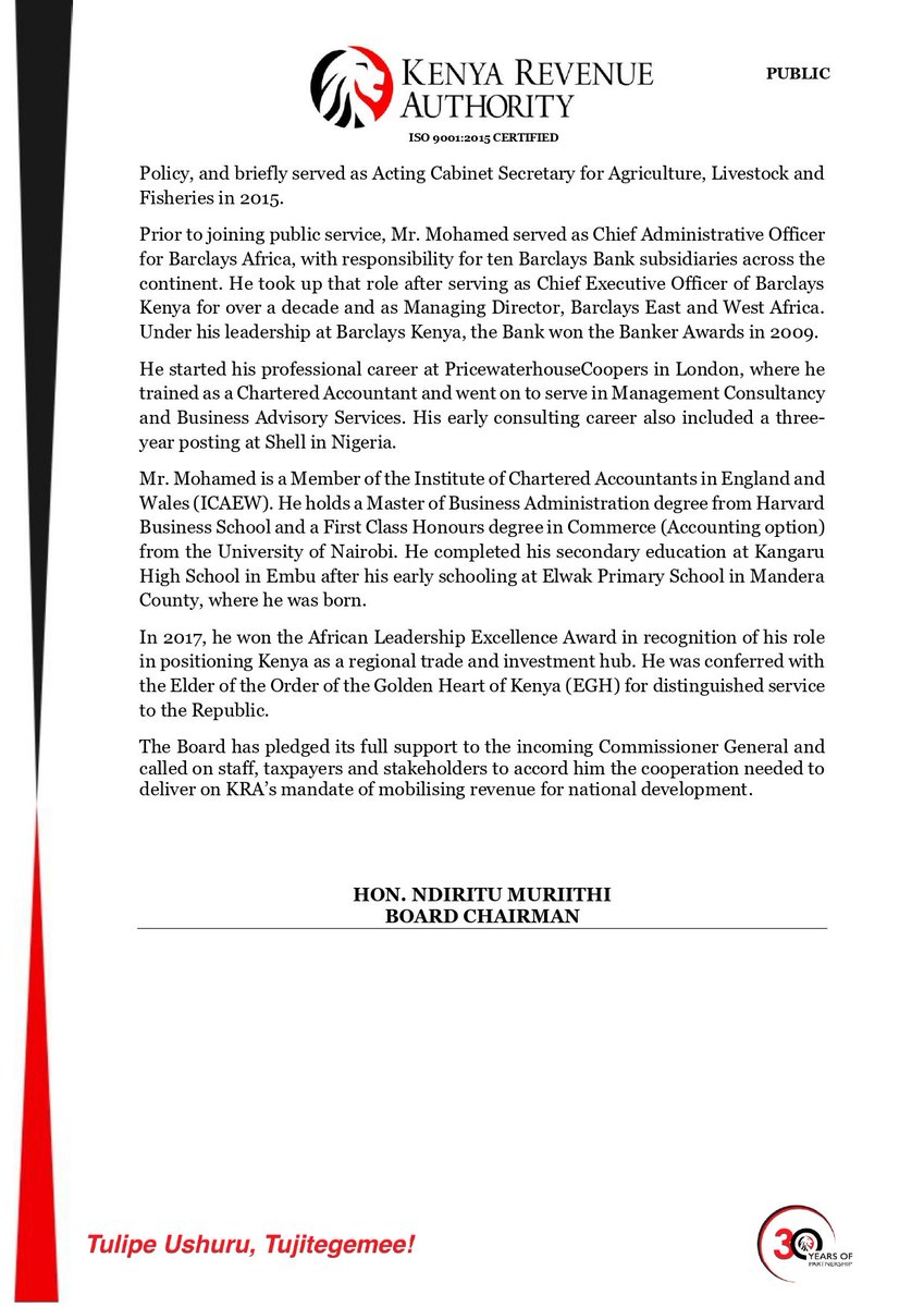 Kenya Revenue Authority tweet media