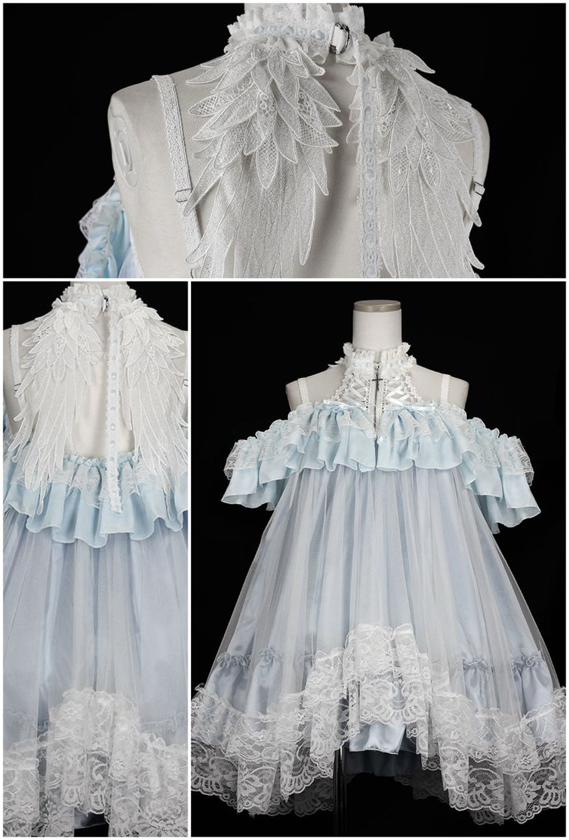 MINI DEVIL ANGEL WING DRESS Now available in BLUE🩵🪽 #majoh