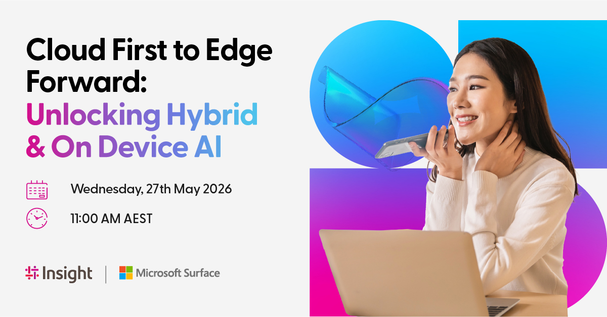 MikeMorgan_au's tweet photo. With AI‑powered devices, NPUs &amp; Copilot experiences, intelligence is moving closer to the user—unlocking better performance, privacy &amp; cost efficiency. Join us for a practical, no‑hype session on hybrid &amp; on‑device AI &amp; what it means for organisations. https://t.co/Z88Hdgfdwc https://t.co/LLPn5R2dsS