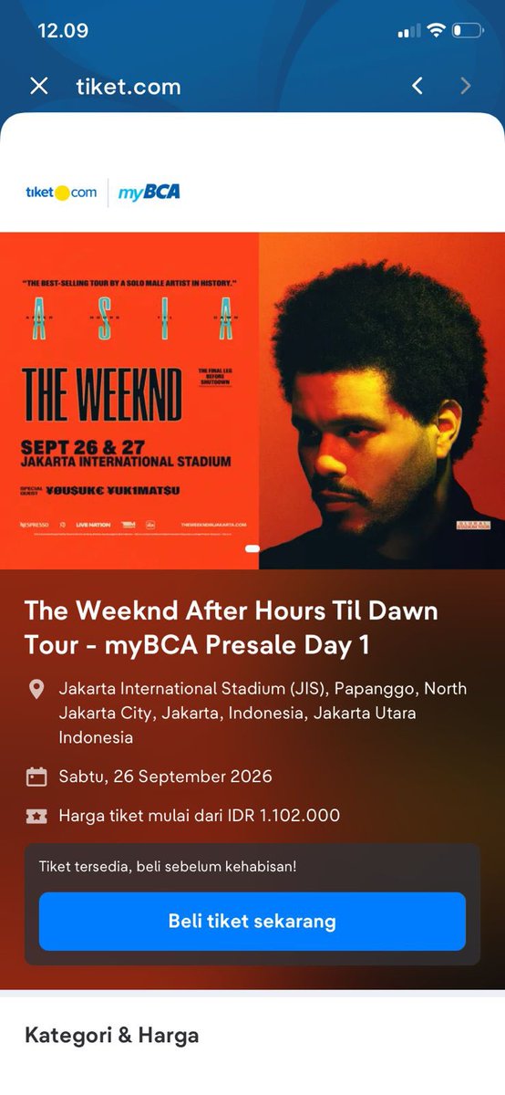 nobodyknowsvin's tweet photo. UDH MASUK ADA YG MAU??? THE WEEKND INDO https://t.co/FKSpYORWI4