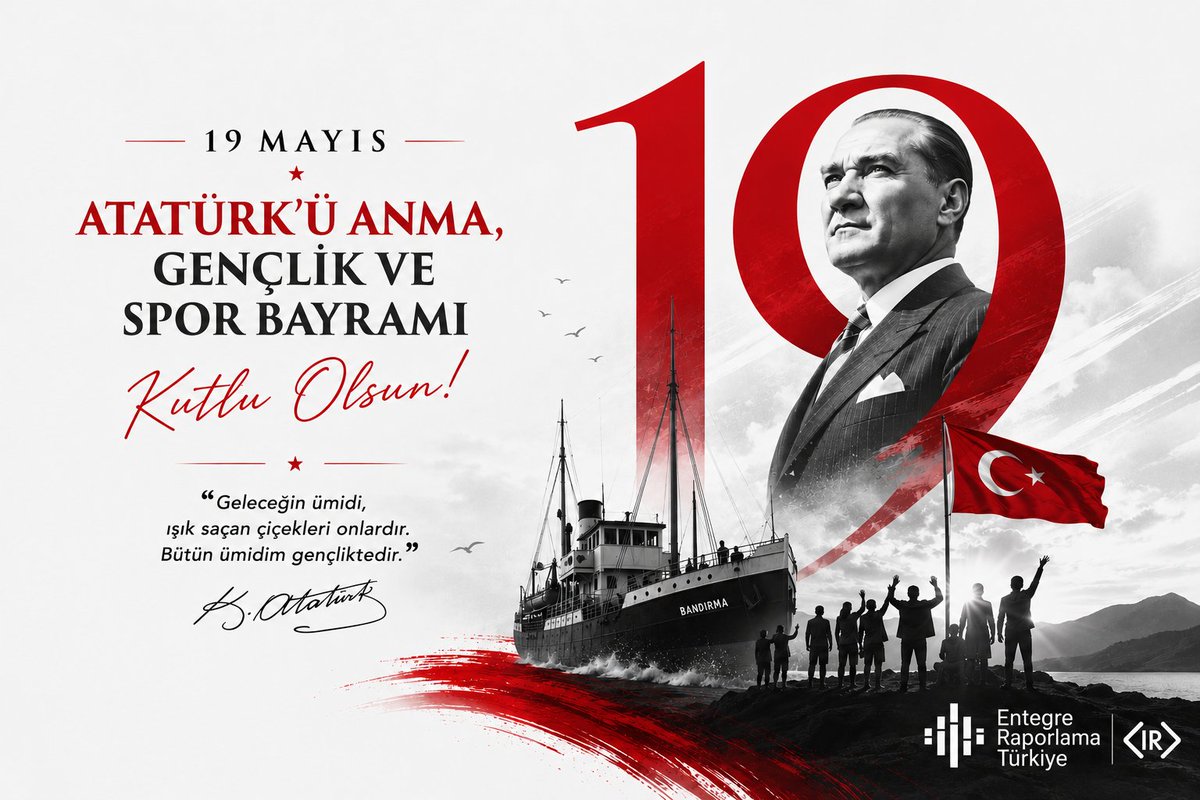 erta_tr's tweet photo. Bağımsızlık mücadelemizin ve gençliğe duyulan güvenin en güçlü simgelerinden biri olan 19 Mayıs Atatürk’ü Anma, Gençlik ve Spor Bayramı’nı gurur ve coşkuyla kutluyoruz.

Kurtuluş mücadelemizin tüm kahramanlarını minnet ve saygıyla anıyoruz. https://t.co/qALvZkqdyh