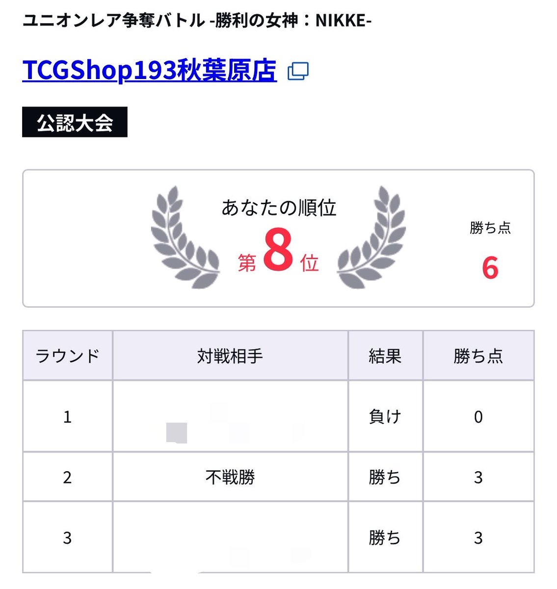 seyakate_com's tweet photo. 前回はオールドテイルズ使ったけど今回はゴッデスでユニオンレアゲット
1戦目ミラー落として不戦勝挟んだのにオポでギリ勝ち
32人規模で20人かつ階段崩れたのアツすぎる https://t.co/VIAONFbU89