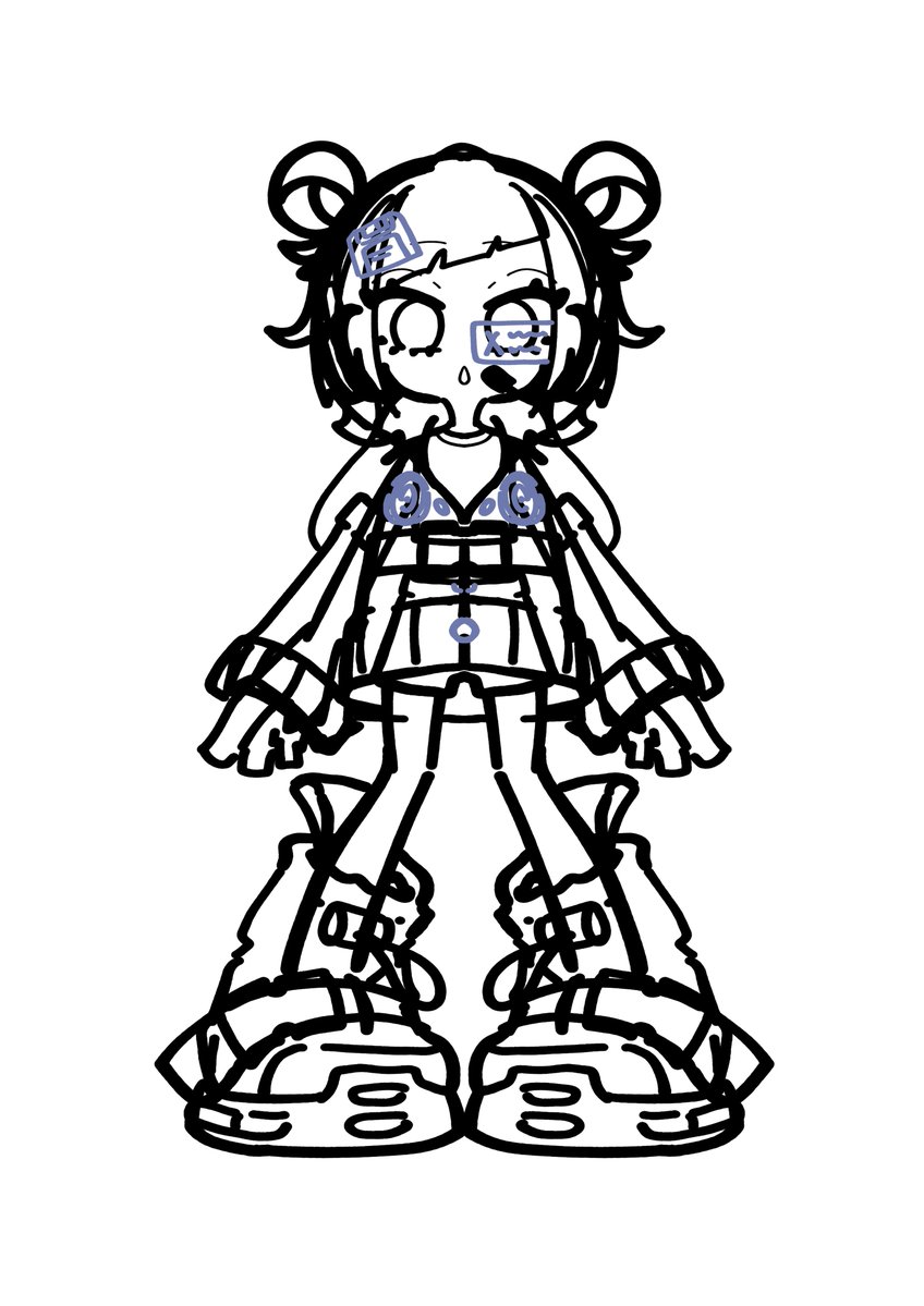 青空様依頼受け付け品 Post by 麦茶@依頼受付中 ｺﾐﾃｨｱR03b on X: ラフ→→完成