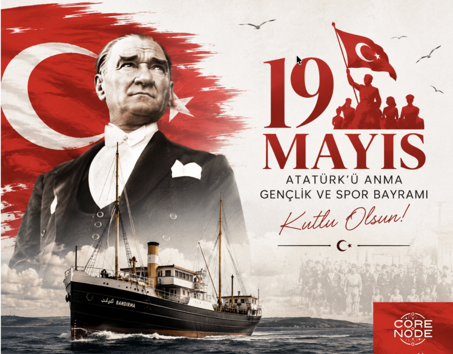 corenodeHQ's tweet photo. 19 Mayıs 1919, bir milletin yeniden ayağa kalktığı gündür. 🇹🇷

Gazi Mustafa Kemal Atatürk’ü ve tüm kahramanlarımızı saygı, minnet ve özlemle anıyoruz.

19 Mayıs Atatürk’ü Anma, Gençlik ve Spor Bayramı kutlu olsun! ❤️ https://t.co/9FdrgPoH6F