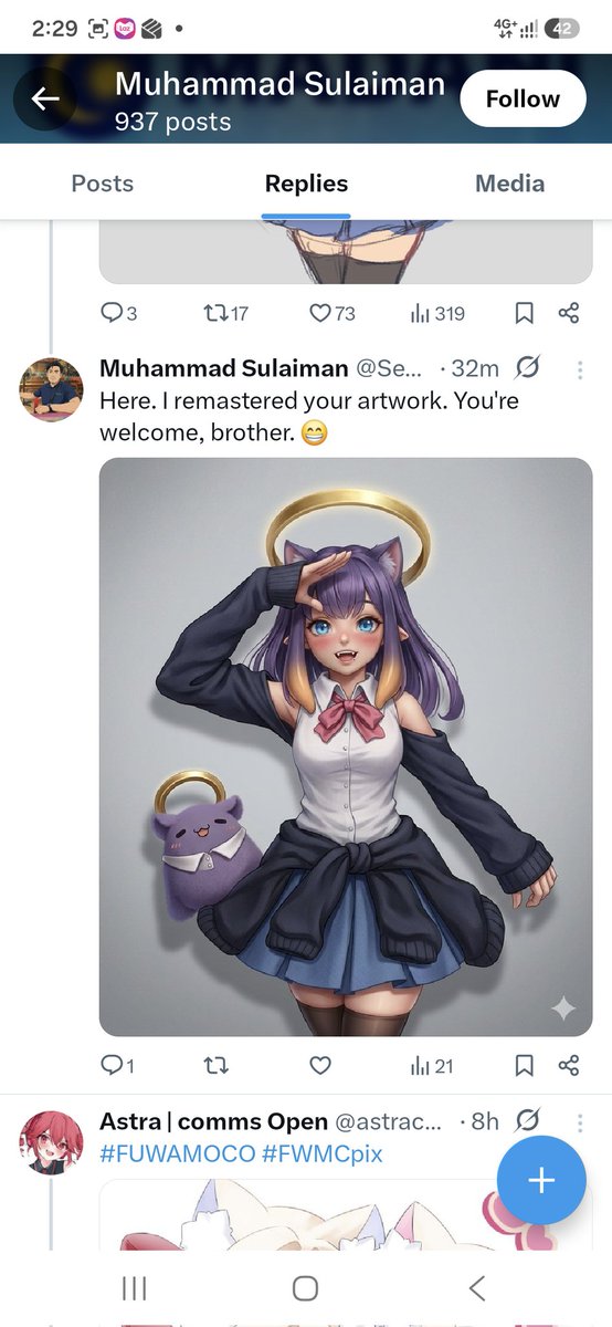 GamerCafeSEA's tweet photo. If reporting on Twitter/X won't help, why don't you try to report @SemboyanMadani to MCMC/SKMM at https://t.co/KhrTpZWKws?

If this keeps up, he will continue to steal your fanart and remaster it using AI. Like I said, I don't support AI generated art. Only real fan artists. https://t.co/GG7NMU2AI8