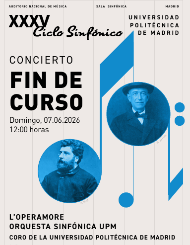 bucsupm's tweet photo. Para cerrar esta temporada, podremos disfrutar de un concierto lírico interpretado por la Orquesta Sinfónica UPM junto con la Orquesta L'Operamore, el Coro de la UPM y destacados solistas.
🔗https://t.co/5Jx3k7TmrD

#bucsupm #somosupm https://t.co/97aKu3OOQ0