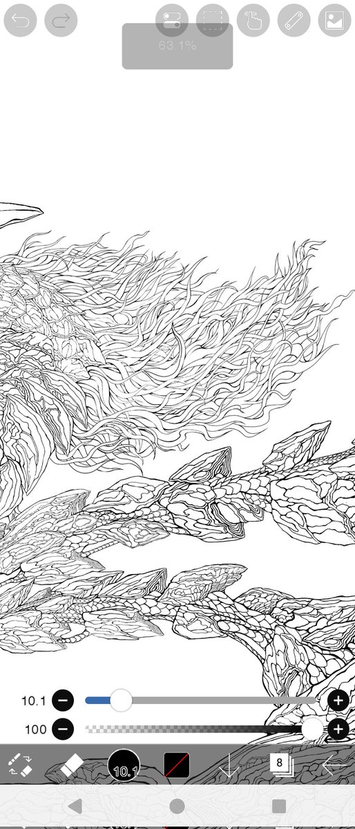 今夜も頑張って描いていきますよ。 
