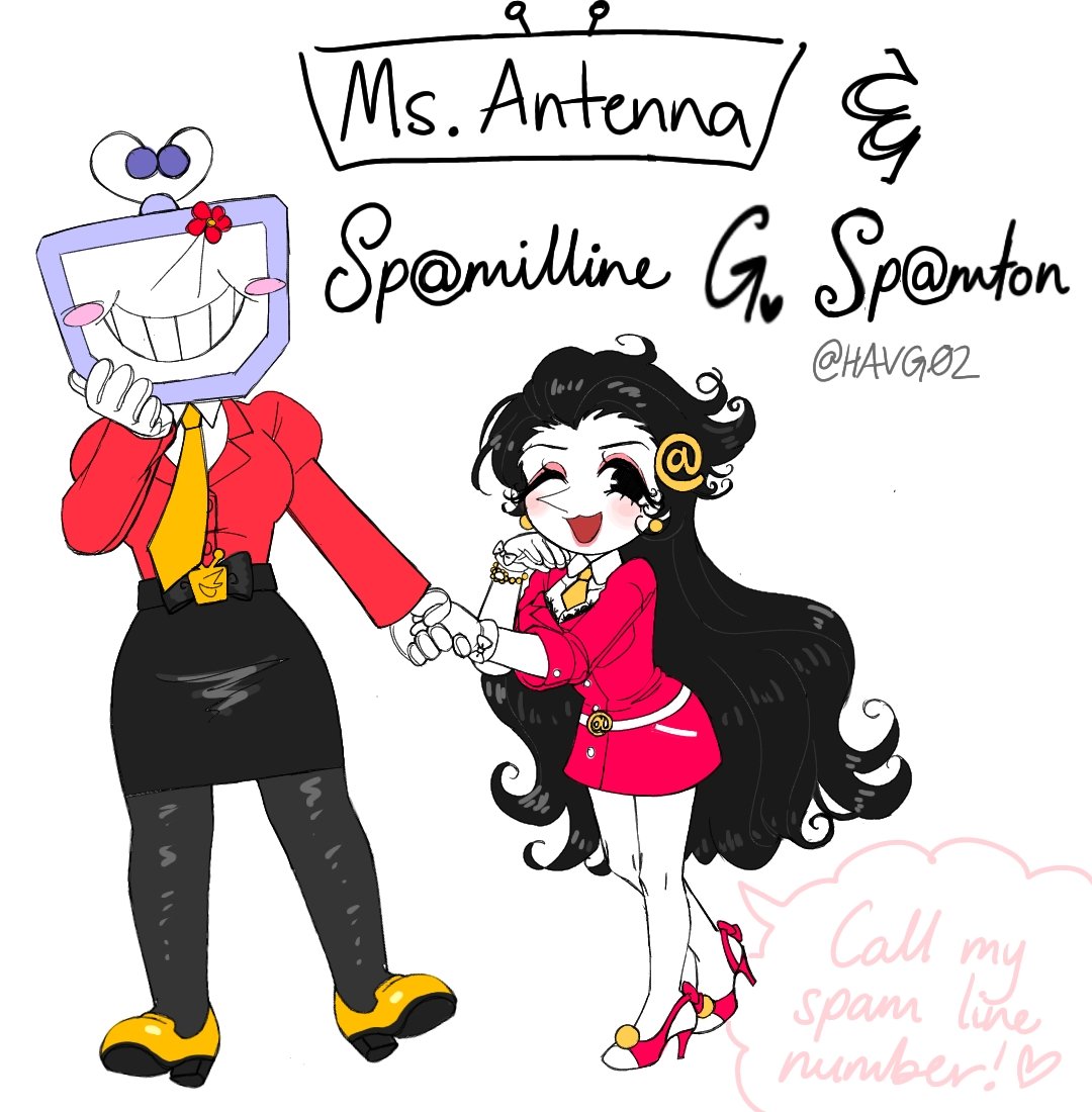 HAVG04's tweet photo. I might doodle what fem!tenna would wear.....

#spamton #deltarune #tenna #spamtenna https://t.co/H9HPDWVK7u