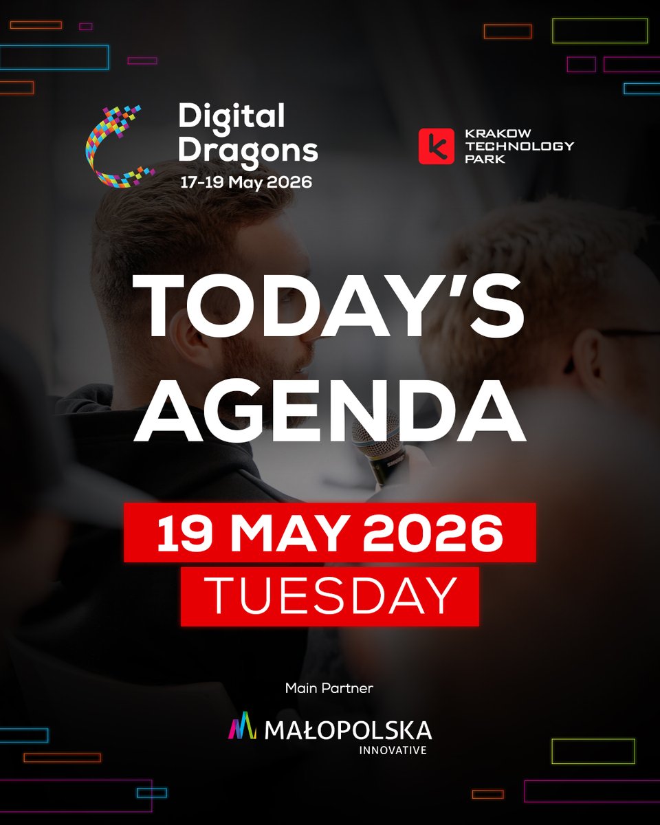 Digital_Dragons's tweet photo. 🥁 The final day of #DD2026 is here.

🕚 11:00–12:30 | Guided city tour
🕚 11:00–13:00 | Accelerator Demo Day
🎮 10:00–17:45 | Final lectures, networking, Legal &amp; Business Summit &amp; Community Award
🏆 18:00–18:15 | Conference Closing &amp; Community Award ceremony (S2 Hall) https://t.co/xmr7UEMrs0