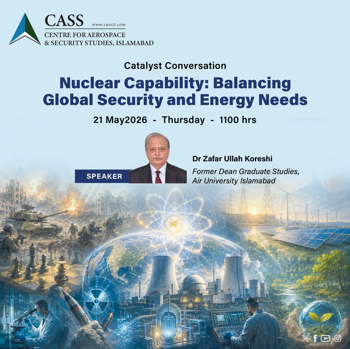 CassThinkers's tweet photo. CASS is organising a catalyst conversation to analyse how the recent events in the Middle East are influencing nuclear capability debates &amp; to explore the views of developing and advanced nations on nuclear weapons and energy.

For Details: https://t.co/zFg43F0pqY https://t.co/dA1lZR3Wi2