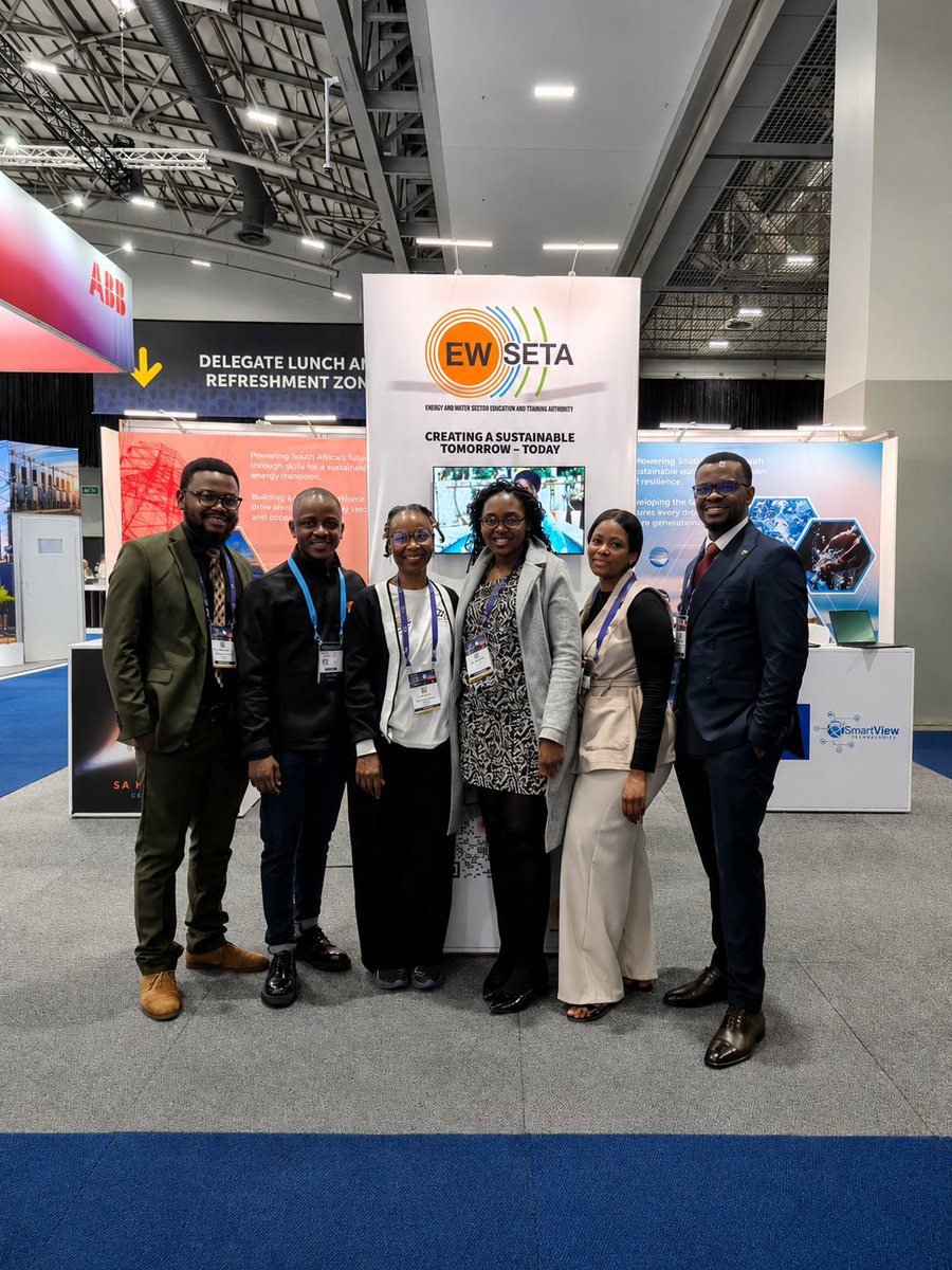 ewseta's tweet photo. Day one of #EnlitAfrica2026 is officially underway.

#EWSETA joins industry leaders engaging on sustainability, innovation and the future skills needed to support Africa’s evolving energy sector. Catch the #EWSETA team on the ground at stand E32.

#EWSETA #FutureSkills https://t.co/eXqaX5tBe5