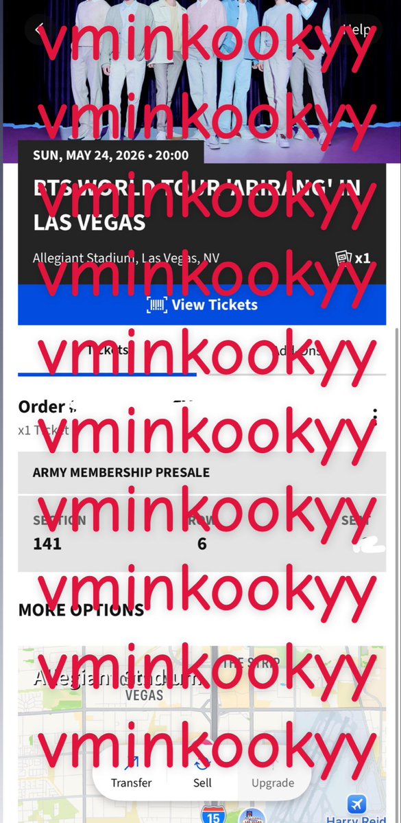 vminkookyy's tweet photo. ♥️WTS BTS ARIRANG LAS VEGAS
Selling for FV

🎫5/24 Sunday, LV x1
100s Section
Sec 141
$580

🎫5/27 Wednesday, LV x1
100s Section
Sec C131
$412

Can provide proof
Accepting PayPal, Venmo, and Zelle :-)

Pls dm me!

#bts #BTS_ARİRANG @875tickets https://t.co/fJBwgX830e