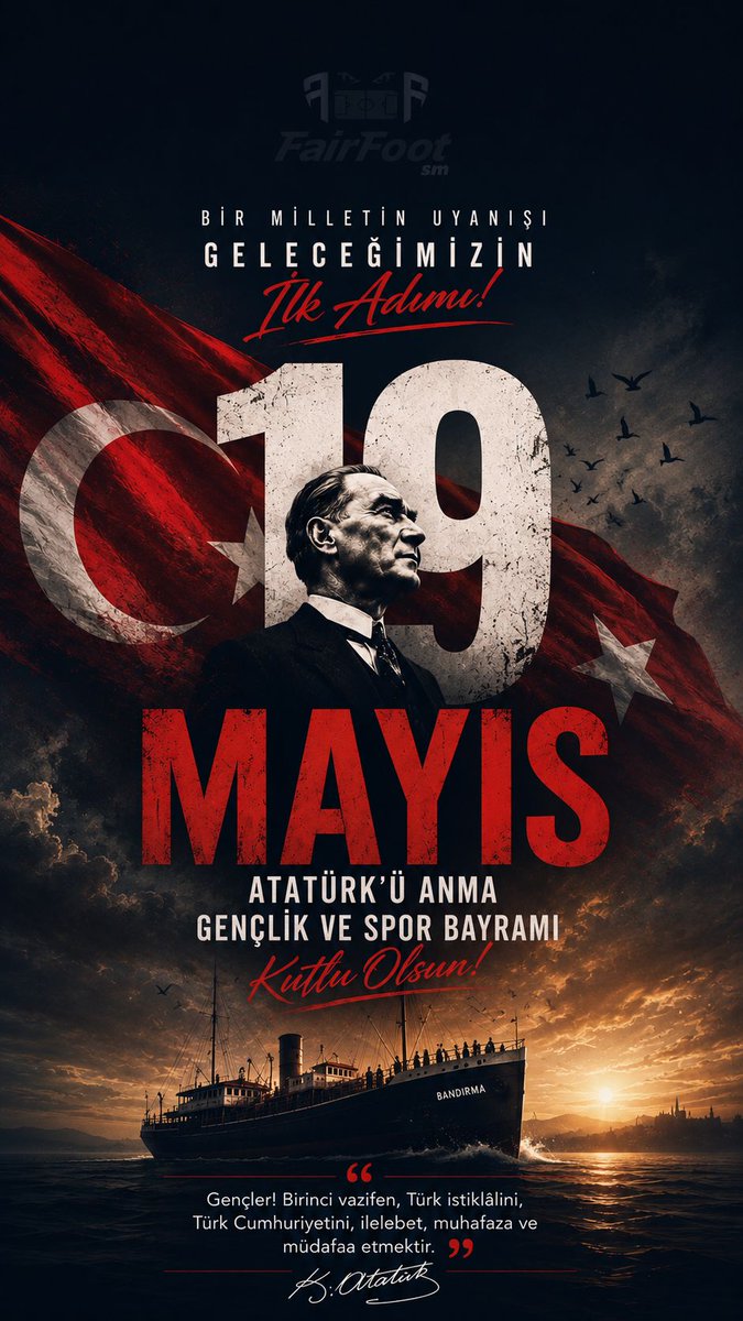 amertcan10's tweet photo. Başta Gazi Mustafa Kemal Atatürk olmak üzere, bağımsızlık uğruna mücadele eden tüm kahramanlarımızı saygı, minnet ve özlemle anıyorum.

19 Mayıs Atatürk’ü Anma, Gençlik ve Spor Bayramımız kutlu olsun. 🇹🇷 https://t.co/duApoLKhv1