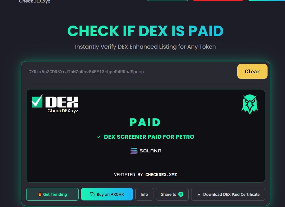 Petro_meme's tweet photo. DEX paid guys! https://t.co/pgu7Brr1st