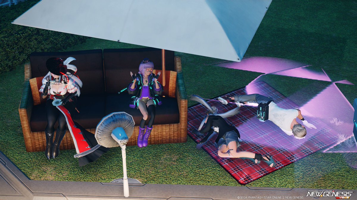 gamePSO2ngs's tweet photo. 【熱帯夜】＠おまけ
シバ＆ミトラ
ハリエット＆ヴァルナ https://t.co/uKXn1a1P9B