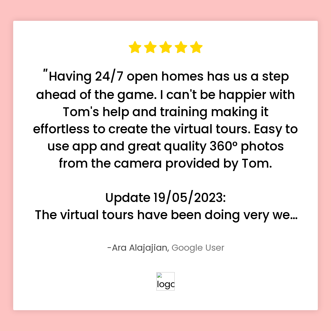VirtualToursAus's tweet photo. 🌟 Check out this 5-star review! 📸 Posted by Ara Alajajian. Don't miss it! 👉🏽👉🏽 https://t.co/bdHm5JFxF6 #Review https://t.co/Av1ge8aBui