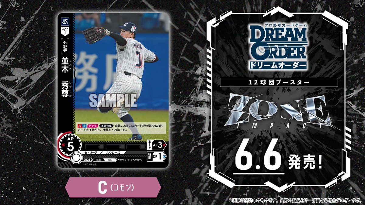 ドリオ カード紹介】 東京ヤクルトスワローズ 並木 秀尊(C) 6/6(土