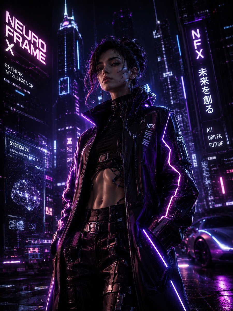 NeuroFrameX's tweet photo. The future won’t be created by people who wait.

It’ll be built by the ones crazy enough to redesign reality.

AI is no longer a tool.
It’s becoming the new operating system of human evolution.

NeuroFrameX ⚡

#AI #Cyberpunk #FutureTech #ArtificialIntelligence #TechVision https://t.co/CFP9EEA1L6