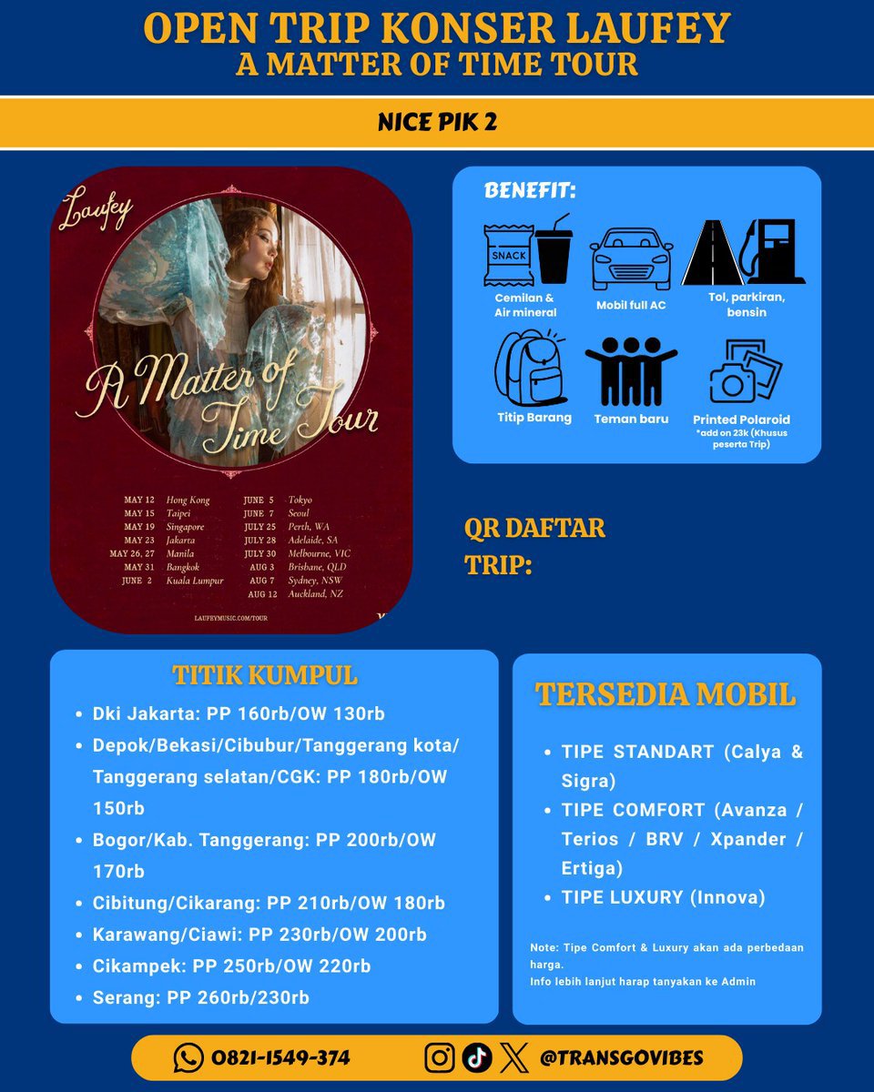 OPEN TRIP KONSER LAUFEY F4 EXO BTS THE WEEKEND MCR tweet media